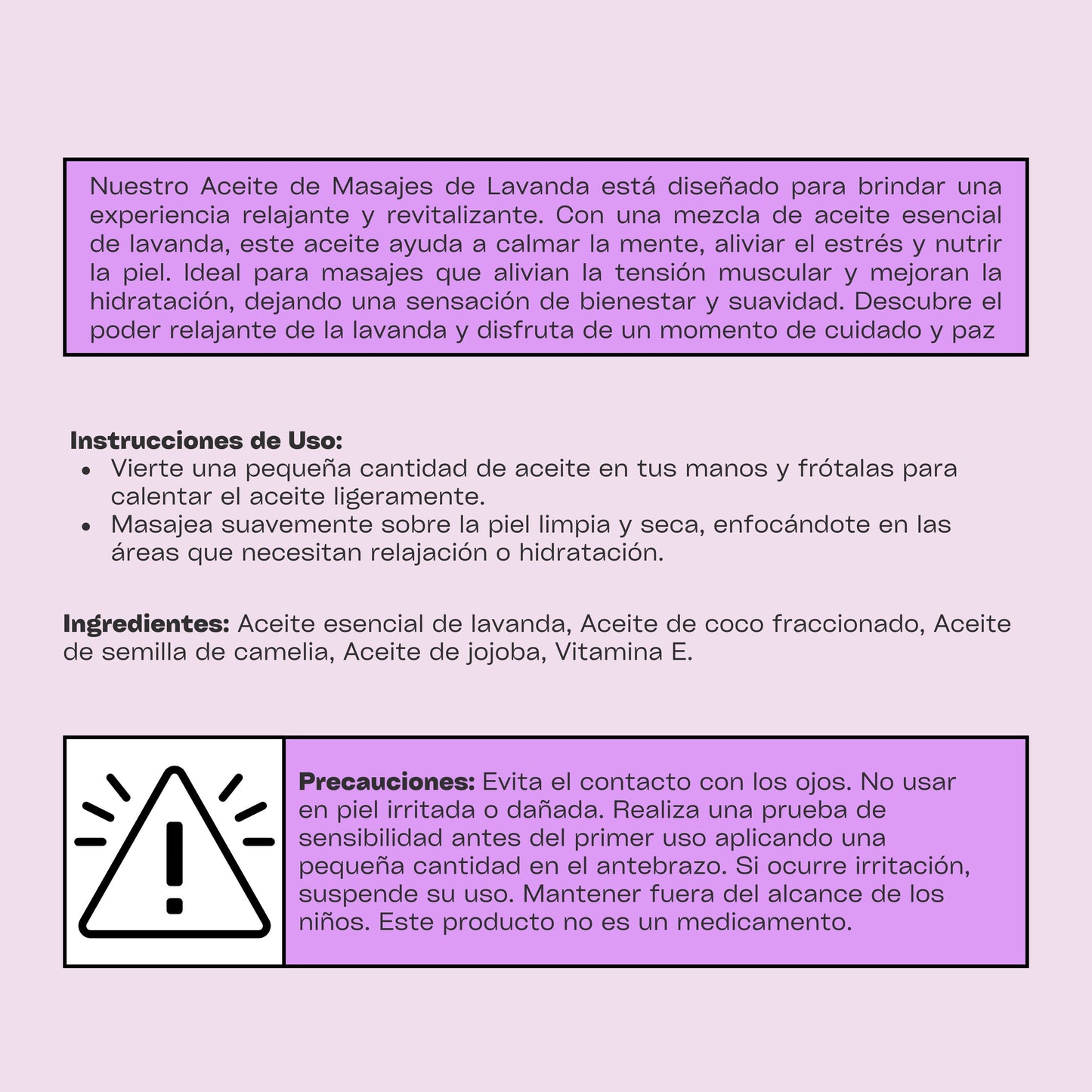 Aceite masaje de lavanda