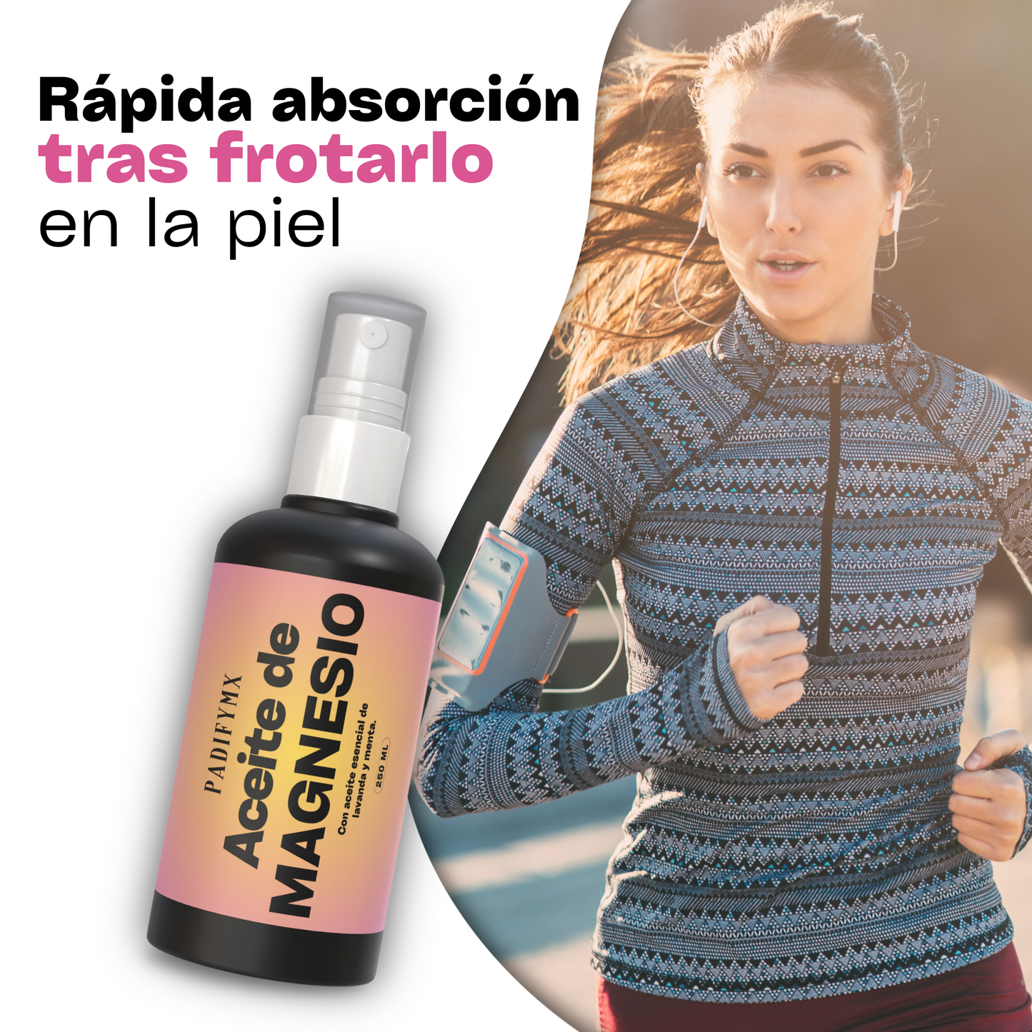 Aceite de Magnesio con aceite esencial de Lavanda y menta.
