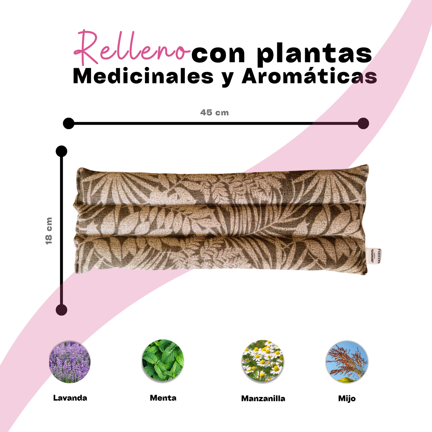 Compresa de semillas terapeutica para microondas Verde/palmeras