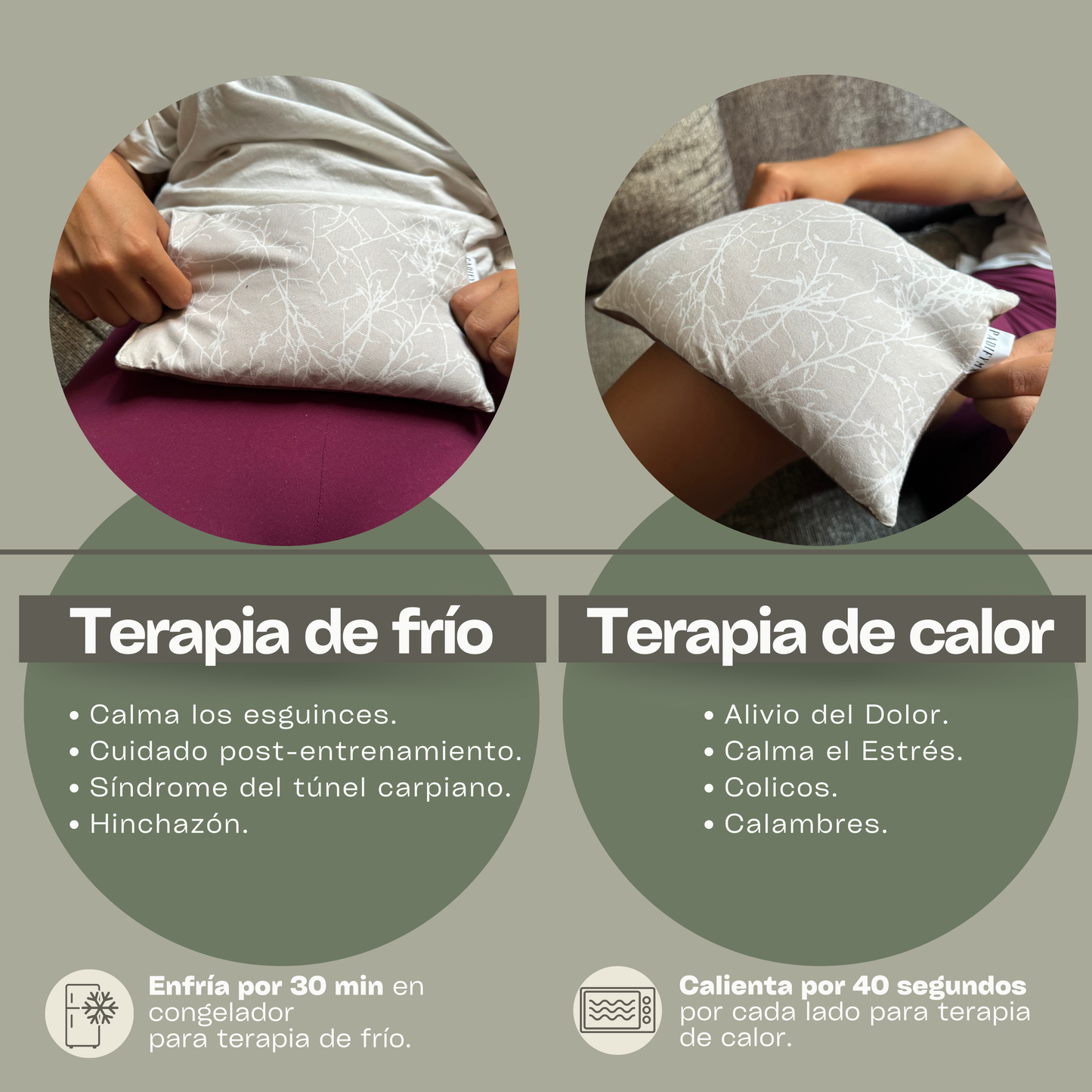 Cojin Semillas para Microondas - Cafe/Plantas