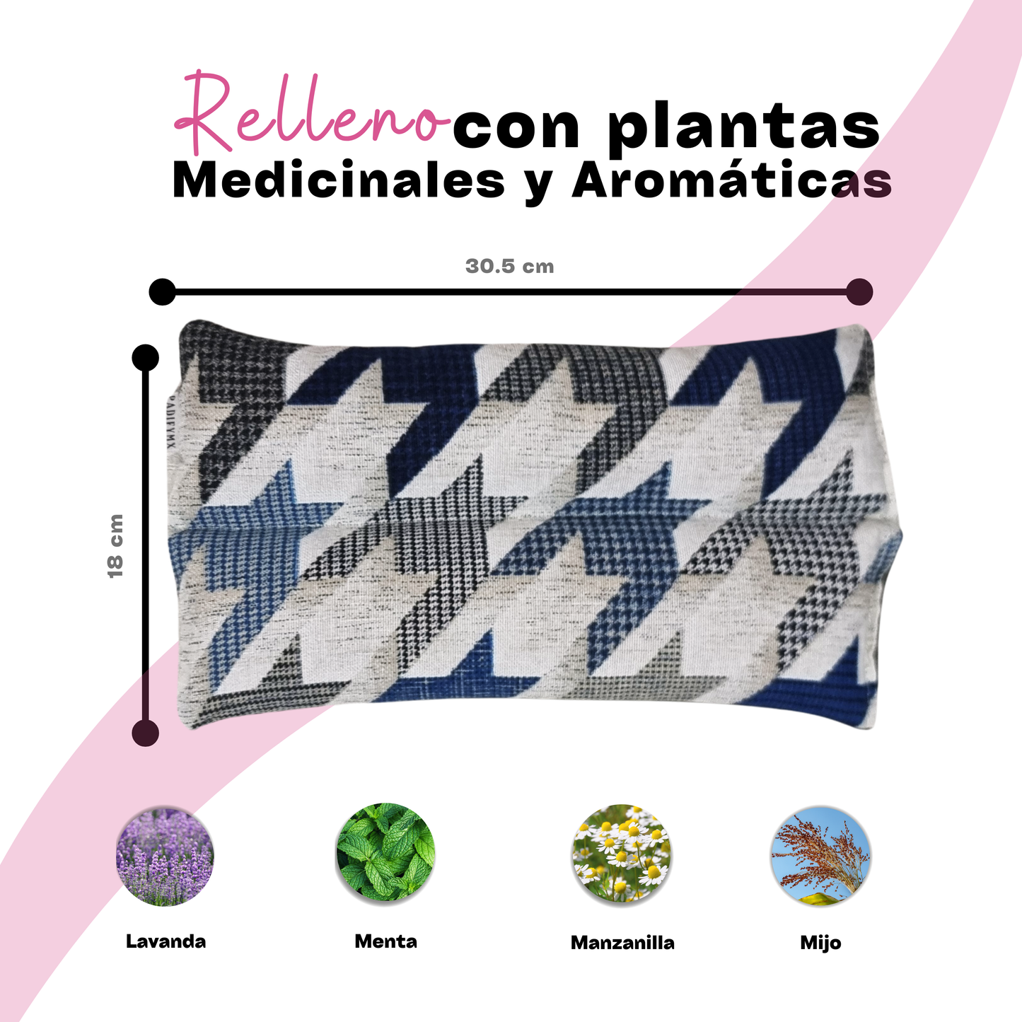 Compresa de semillas térmico Para Microondas Azul/Verde