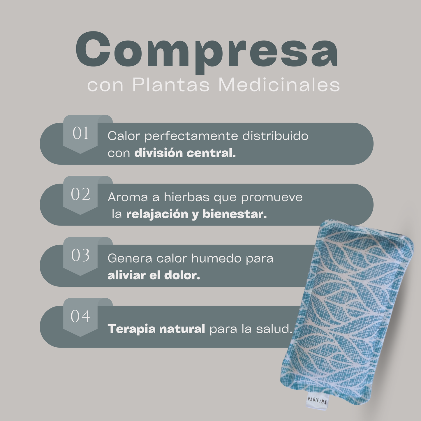 Cojin de semillas con menta