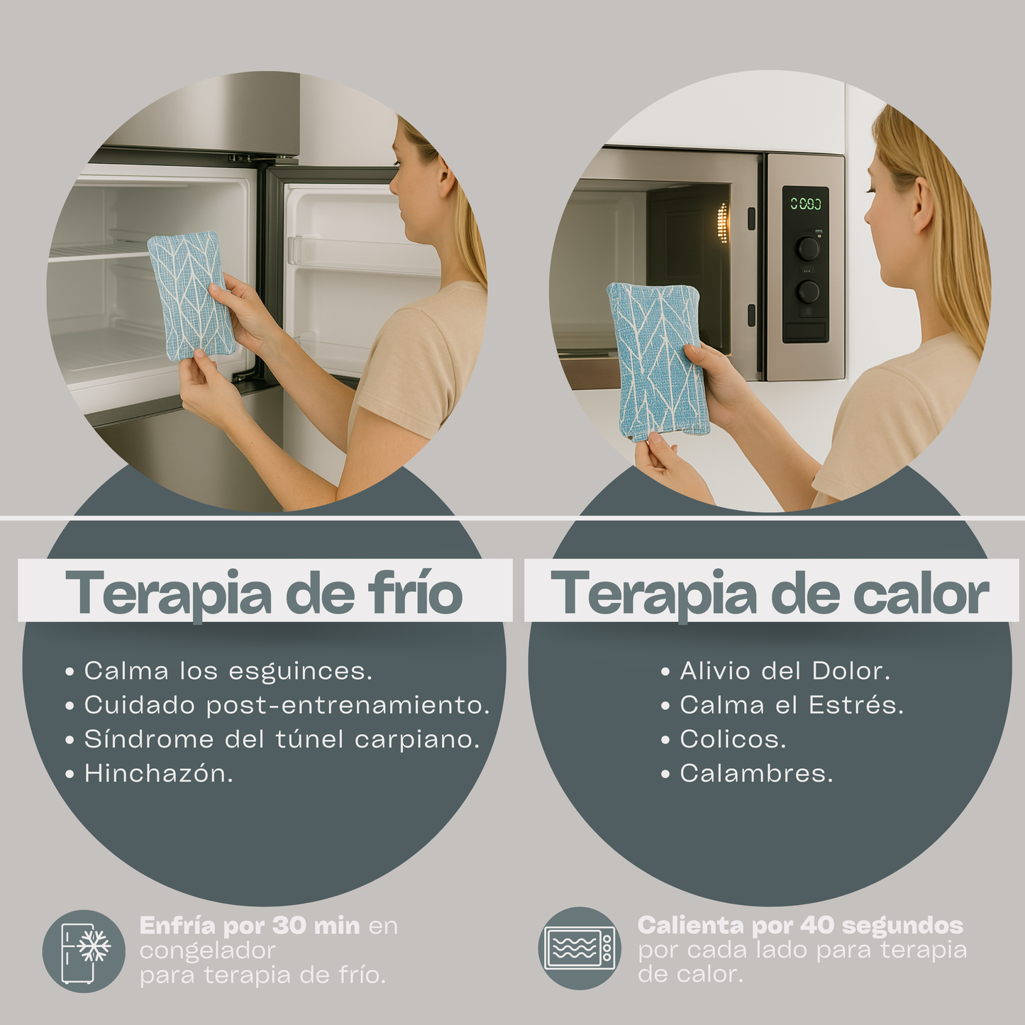 Cojin de semillas con menta